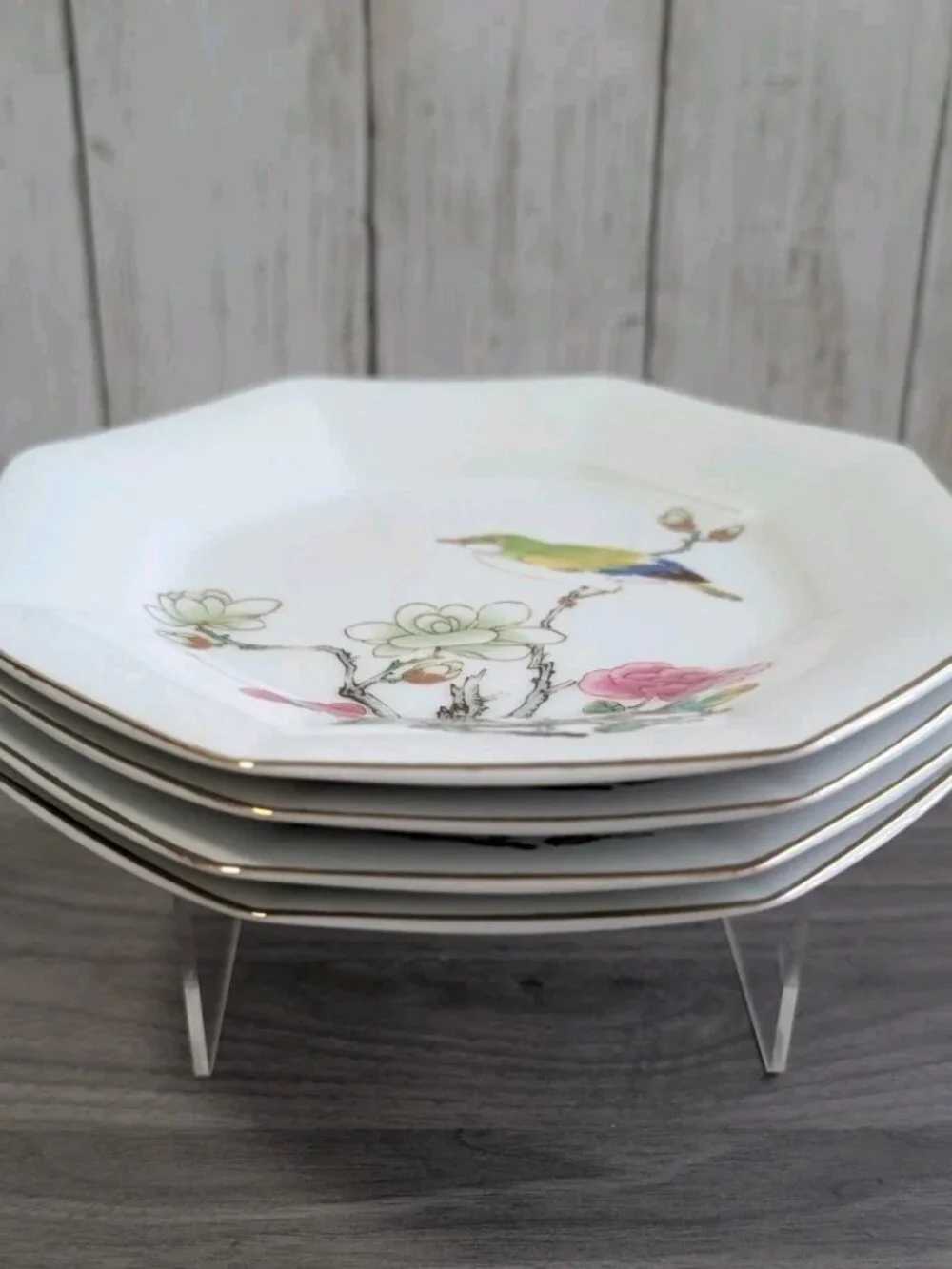 Vintage Ming Garden by Otagiri plate Japan Set of 4